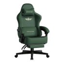 Verstellbarer Gaming-Stuhl mit ausziehbarer Fußstütze, 131 cm, textile Polsterung, drehbarer Stuhl für das Gaming- und Arbeitszimmer 1