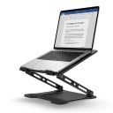 Verstellbarer Laptopständer 10 bis 15,6 Zoll 25 x 25 cm faltbar und tragbar mit offener Unterlage zur Kühlung schwarz 5