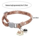 Verstellbares Katzenhalsband 34 cm mit Pfotenmotiv Sicherheitsverschluss Klingender Anhänger Weicher und bequemer Gurt 2
