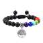 Verstellbares Lavastein-Sieben-Chakra-Armband 3