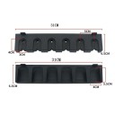 Vertical Holder for Fishing Rods 6 Positions 31 × 6.5 cm EVA Material Black Wall Stand for Organised Storage of Rods 1
