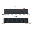 Verticale houder voor vissershengels 6 posities 31 × 6,5 cm EVA materiaal zwart wandsteun voor overzichtelijke opslag van hengels 1
