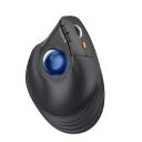 Vertikální bezdrátová trackballová myš ProtoArc Bluetooth palcové ovládání ergonomický design černá s červeným trackballem pro práci 2