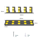 Vertikální nástěnný držák na rybářské pruty úložný stojan 42 x 9,5 x 2,1 cm až pro 10 prutů kompaktní konstrukce pro přehledné uložení výbavy 2
