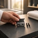 Vervangmes voor haartrimmer in T-vorm met DLC-oppervlak Vervangbare snijkop met schroeven Zwart Voor professionele trimmers 4