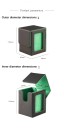 Verzameldoos organizer 110 x 98 x 85 mm Magnetische opbergdoos voor MTG TCG spellen en kaarten 2