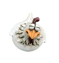 Veselă găină decorativă de grădină pentru gard din rășină, găină de fermă ca ornament artistic pentru grădină, curte și exterior 1