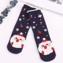Veselé vánoční ponožky z bavlny s barevným zimním motivem Pohodlné ponožky na sváteční dny Univerzální velikost Balení obsahuje jeden pár 4