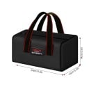 Vesitiivis työkalulaukku metallivetoketjulla ja kantokahvoilla 24 x 14 x 14 cm musta punaisella ompelella käsityökaluille ja tarvikkeille 2