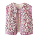 Vesta damă cu modele din poliester ușor Vesta lungă elegantă fără închidere în culori variate Accesoriu de modă elegant pentru purtare zilnică 1