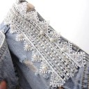 Vestă din denim pentru femei cu guler și detalii decorative 4