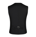 Vestă elegantă pentru bărbați cu guler și nasturi, cu buzunare și buzunar pe piept Vestă de ocazie într-o singură culoare Diverse culori Bumbac Poliester 2