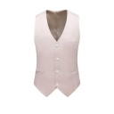 Vestă elegantă pentru bărbați cu nasturi, cu buzunare și buzunar pe piept Vestă de ocazie într-o singură culoare Diverse culori Stil formal Poliester 15