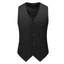 Vestă elegantă pentru bărbați cu nasturi, cu buzunare și buzunar pe piept Vestă de ocazie într-o singură culoare Diverse culori Stil formal Poliester 6