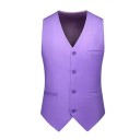 Vestă elegantă pentru bărbați cu nasturi, cu buzunare și buzunar pe piept Vestă de ocazie într-o singură culoare Diverse culori Stil formal Poliester 20