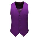 Vestă elegantă pentru bărbați cu nasturi, cu buzunare și buzunar pe piept Vestă de ocazie într-o singură culoare Diverse culori Stil formal Poliester 25