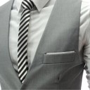 Vesta social masculina de luxo - Cinza 2