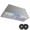 Vestavná digestoř do skříňky 400 m³/h 29,6 x 72 x 28,3 cm hliník s dotykovým ovládáním LED osvětlením a boost funkcí energetická třída A++ 2