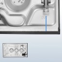 Vestavná Plynová Varná Deska 2 Hořáky Wok 3,4 kW Trojitý Prstenec Tvrzené Sklo Litinové Mřížky Elektronické Zapalování NG i LPG Černá 4