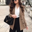 Veste à carreaux pour femmes B884 1