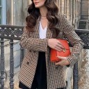 Veste à carreaux pour femmes B884 4