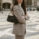 Veste à carreaux pour femmes B920 2
