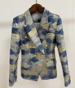 Veste à carreaux pour femmes B975 2