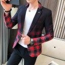 Veste à carreaux pour homme F404 1