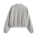 Veste bomber courte pour femme à boutons avec poches et bords en côtes à manches longues pour un usage décontracté en ville 9