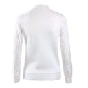 Veste bomber femme de printemps et d'automne avec des manches en dentelle transparentes Fermeture éclair Col montant Coupe ajustée Polyester 7
