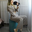 Veste courte pour femme et pantalon A3069 2