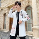 Veste d'automne longue pour homme F1241 2