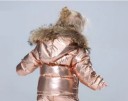 Veste d'hiver dorée pour fille avec fourrure 2