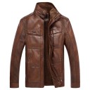 Veste d'hiver en cuir pour hommes F1126 6