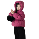 Veste d'hiver pour enfants à zip avec capuche Unisexe chaude pour garçons et filles Vêtements d'hiver confortables Coton Polyester veste 2