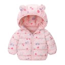 Veste d'hiver pour enfants avec capuche et oreilles Unisexe veste chaude à zip Polyester doux et chaud Vêtements d'hiver mignons pour garçons et filles 1