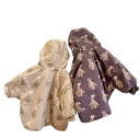 Veste d'hiver pour enfants avec capuche Fermeture à boutons Poches Veste en coton chaude avec motifs de lapins Manteau d'hiver 10
