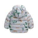 Veste d'hiver pour enfants avec capuche Fermeture éclair et boutons en pression Manteau en polyester chaud avec des images 7