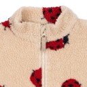 Veste d'hiver pour enfants beige avec motif de coccinelles Veste en coton-polyester en peluche avec col montant Veste d'hiver chaude et confortable 5