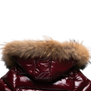 Veste d'hiver pour enfants en duvet 90 % de duvet de canard blanc Veste unisexe brillante avec capuche en fourrure Fermeture éclair et boutons-pression et poches 3