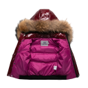 Veste d'hiver pour enfants en duvet 90 % de duvet de canard blanc Veste unisexe brillante avec capuche en fourrure Fermeture éclair et boutons-pression et poches 4