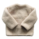 Veste d'hiver pour enfants réversible avec boutons, poches, côté en peluche d'un côté, côté à carreaux de l'autre, manteau d'hiver en polyester chaud 2