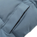 Veste d'hiver pour enfants unie avec capuche Fermeture éclair et boutons Poches Veste chaude en coton-polyester pour enfants Manteau d'hiver confortable 9