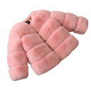 Veste d'hiver pour enfants unie Fermeture éclair Fourrure chaude Manteau d'hiver douillet pour enfants 8