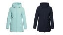 Veste d'hiver pour femmes avec capuche Protège du vent, de la pluie et de la neige Surface matelassée Fermeture éclair à double sens 22