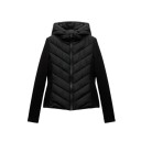 Veste d'hiver pour femmes Veste en polyester à fermeture éclair avec capuche Manteau chaud et confortable pour temps froid Veste d'hiver isolante pour un usage quotidien 1