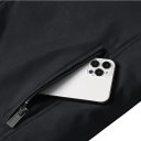 Veste d'hiver pour homme avec capuche Veste matelassée à fermeture éclair avec poches Veste matelassée pour homme pour temps froid Veste d'hiver chaude en polyester 2