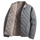 Veste d'hiver pour homme grise coupe-vent à fermeture éclair en polyester résistant avec poches pratiques conception chaude pour un usage quotidien par temps froid 5