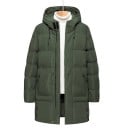 Veste d'hiver pour hommes Conception coupe-vent Fermeture éclair et boutons pratiques Poches pratiques Doublure en coton chaude Veste d'hiver 4