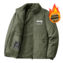 Veste d'hiver pour hommes Résistante au vent Conception chaude Fermeture éclair Poches pratiques Fabrication en polyester durable Veste d'hiver confortable pour les périodes froides 5